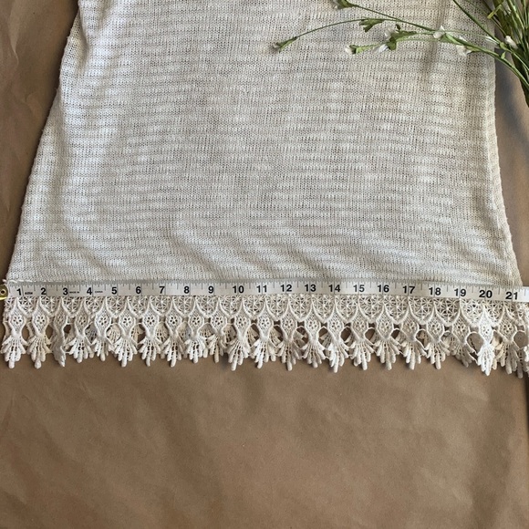 3. Knit creamy white tank top or swim cover up - Picture 2 of 8